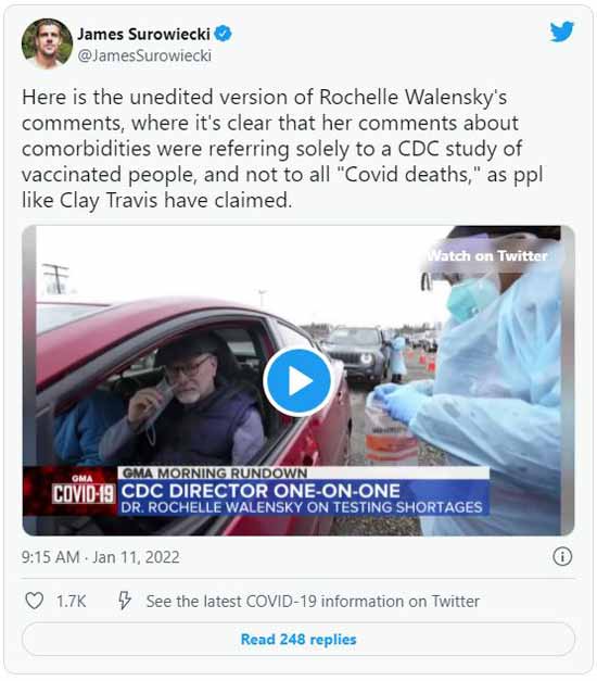 rochelle walensky comments