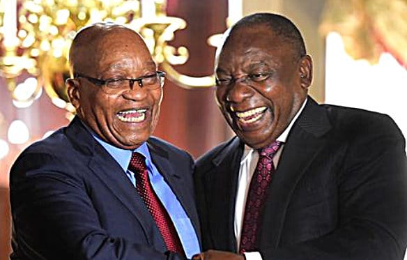 South Africa's transition from Apartheid to Robbery Capitalism: South African ANC leader and President, Cyril Ramaphosa. AP.