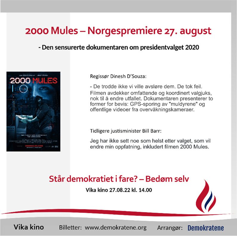 Demokratene viser – “2000 Mules”
