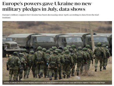 De siste dataene viser at Europa kan revurdere sin militære støtte til Kiev