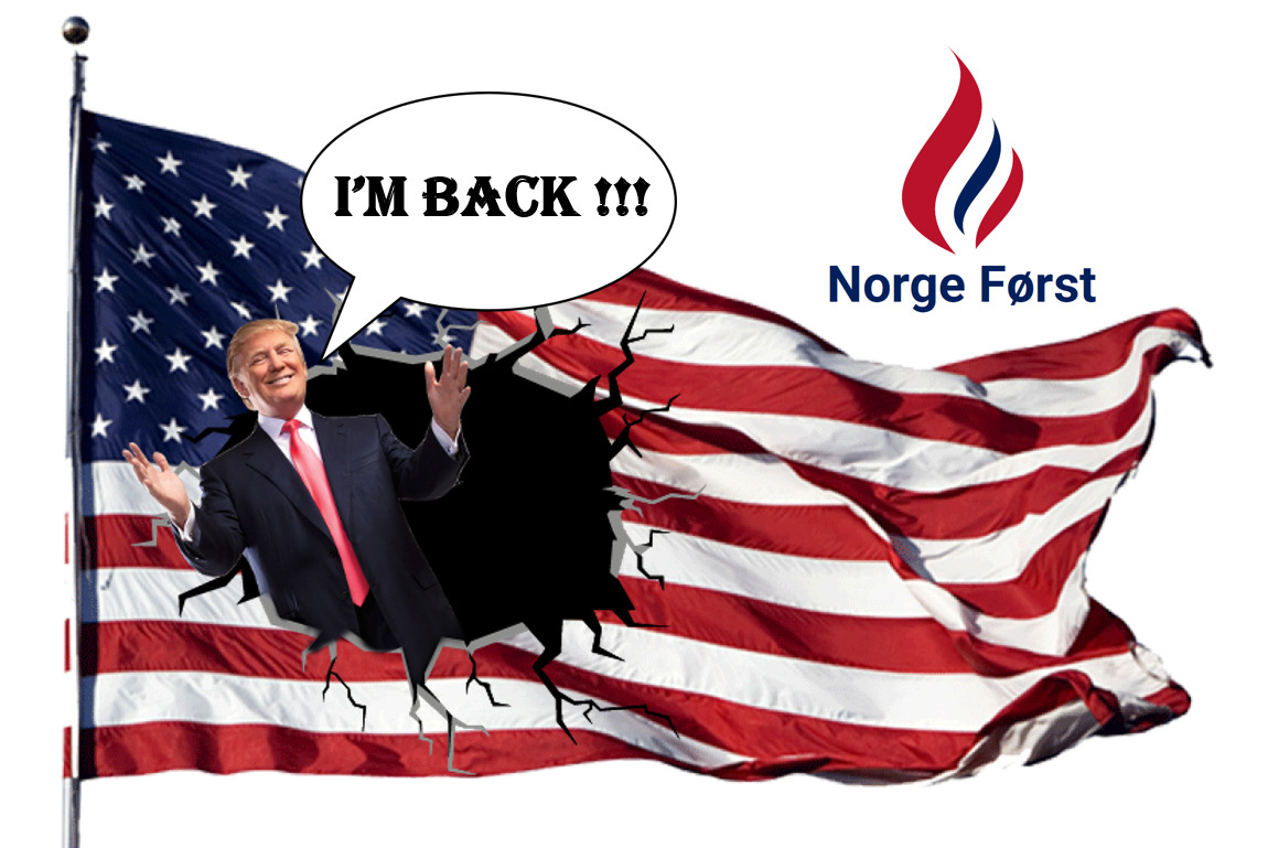 Mellomvalget i USA - Demokratene i Norge ser med stor interesse på dagens mellomvalg i USA. Vi antar at det beste for det amerikanske folket er en politikk som setter eget folk og land først, slik det er for alle andre land. Dette gir et godt grunnlag for fredelig samarbeid mellom stater og folk, i motsetning til globalistiske, ikke-demokratiske strukturer med ulne mål, som potensielt skal påtvinges hele verdens befolkning. Mellomvalget i USA