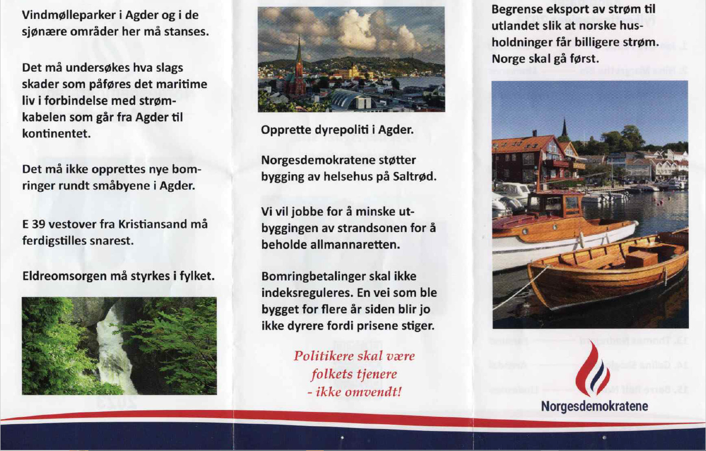 Jan Ove fører Norgesdemokratenes stolte Agder-tradisjon videre - I Agder har Norgesdemokratene tradisjonelt sett vært sterke, og nå er det Jan Ove Fedde (72) som leder laget i Agder som listetopp i fylket. I 2019 fikk Norgesdemokratene tre representater, og Jan Ove satser på å gjenta suksessen i år. Jan Ove fører Norgesdemokratenes stolte Agder-tradisjon videre